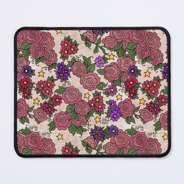 Item preview, Roses and Stars on Cream Linen Background designed and sold by Kristi Duggins.
