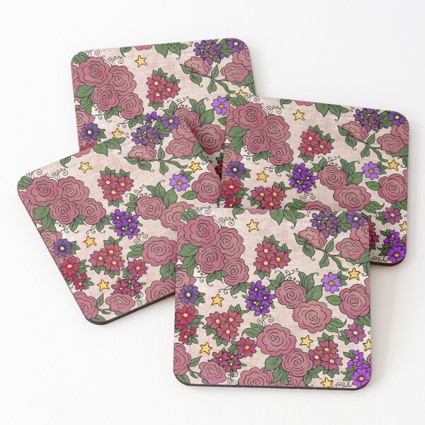 Item preview, Roses and Stars on Cream Linen Background designed and sold by Kristi Duggins.