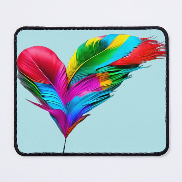 Colorful Feather Heart  Poster by Big-Bil