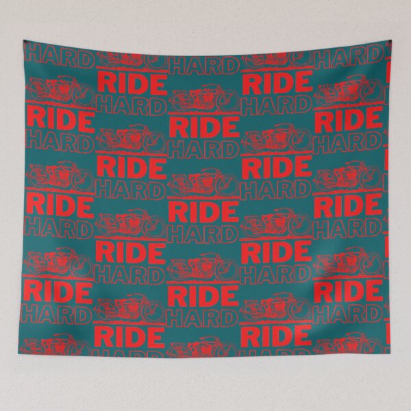 Item preview, MOTORCYCLE RIDE HARD - OLD SCHOOL STYLE RED   designed and sold by MarkhamJudy.