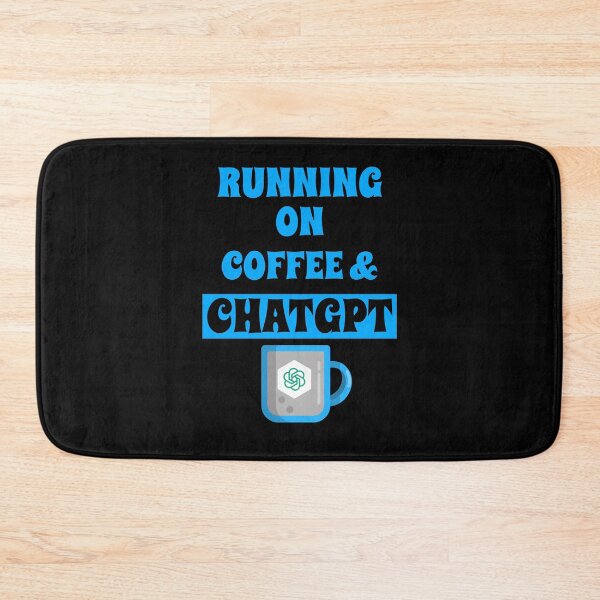 Item preview, RUNNING ON COFFEE AND CHAT GPT OPEN AI GPT 4 FUNNY CHAT GPT t-SHIRTS designed and sold by VBRIdesings.