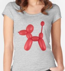 Red Balloon Dog Women's Fitted Scoop T-Shirt