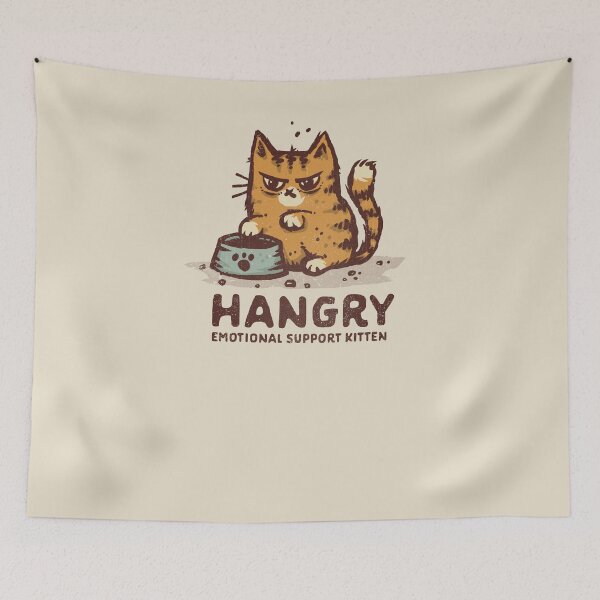 Item preview, Hangry Emotional Support Kitten designed and sold by kg07.