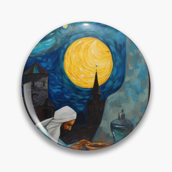 Item preview, ramadan mubarak van gogh style designed and sold by FunSesame.