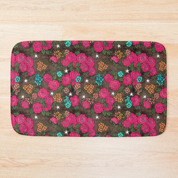 Item preview, Roses and Stars on Brown Linen Background designed and sold by Kristi Duggins.