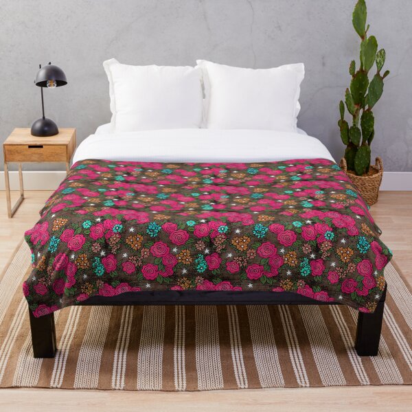 Item preview, Roses and Stars on Brown Linen Background designed and sold by Kristi Duggins.