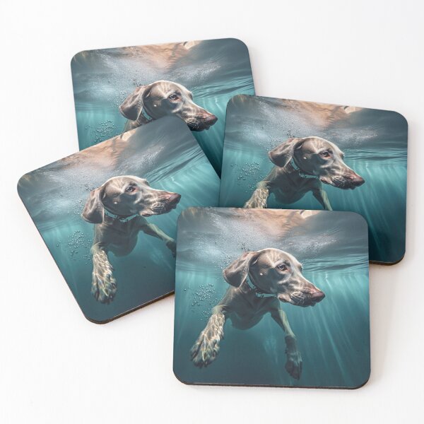 Item preview, Weimaraner under water: 3 designed and sold by ebrawne.