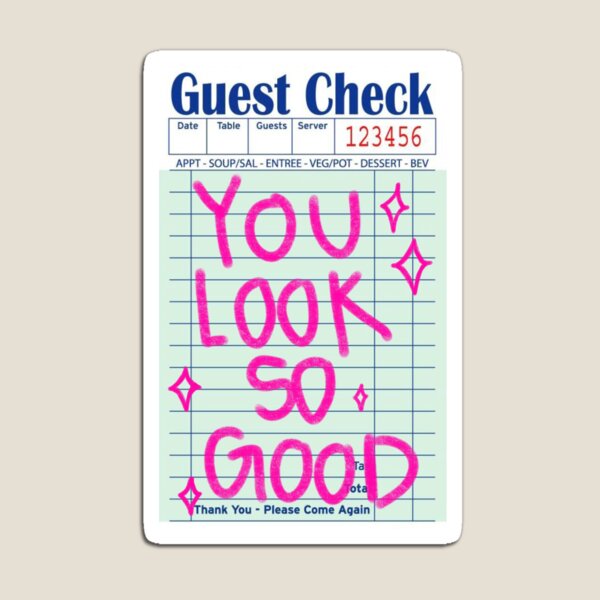 Item preview, Good Looks Guest Check designed and sold by Gabby Rudzik.