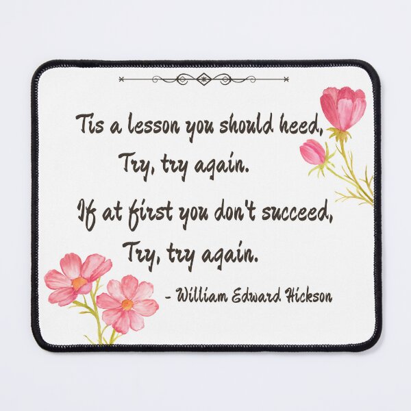 Item preview, Try Again Motivational Quote designed and sold by Usagi-Kun.