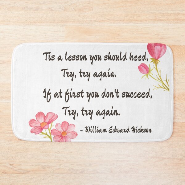Item preview, Try Again Motivational Quote designed and sold by Usagi-Kun.