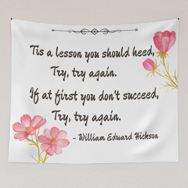Item preview, Try Again Motivational Quote designed and sold by Usagi-Kun.