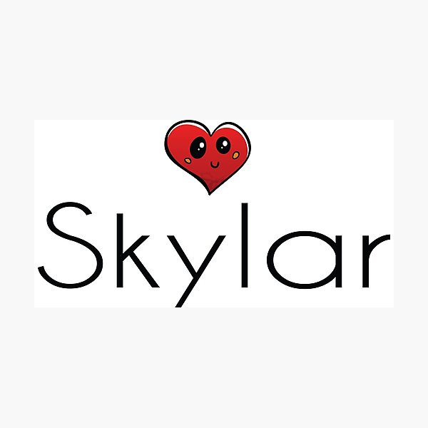 Skylar Heart Cute Kawaii My Name Is Skylar Poster for Sale by