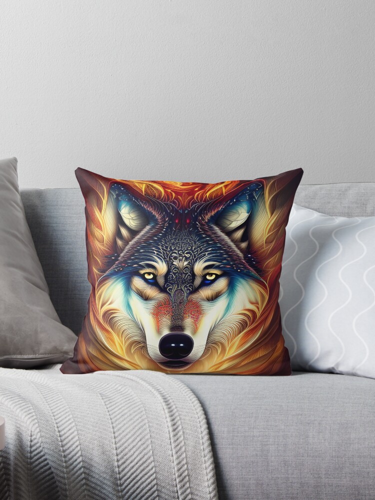 Wolf hotsell throw pillow