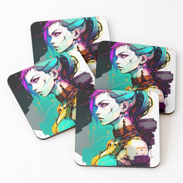 Item preview, Bold and Beautiful - A Cyberpunk Girl with Purple and Teal Hair designed and sold by GalihDA.