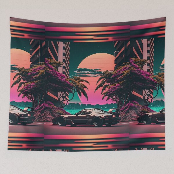 Artikelvorschau, Vaporwave Mazda RX-7 entworfen und verkauft von VibrantView.