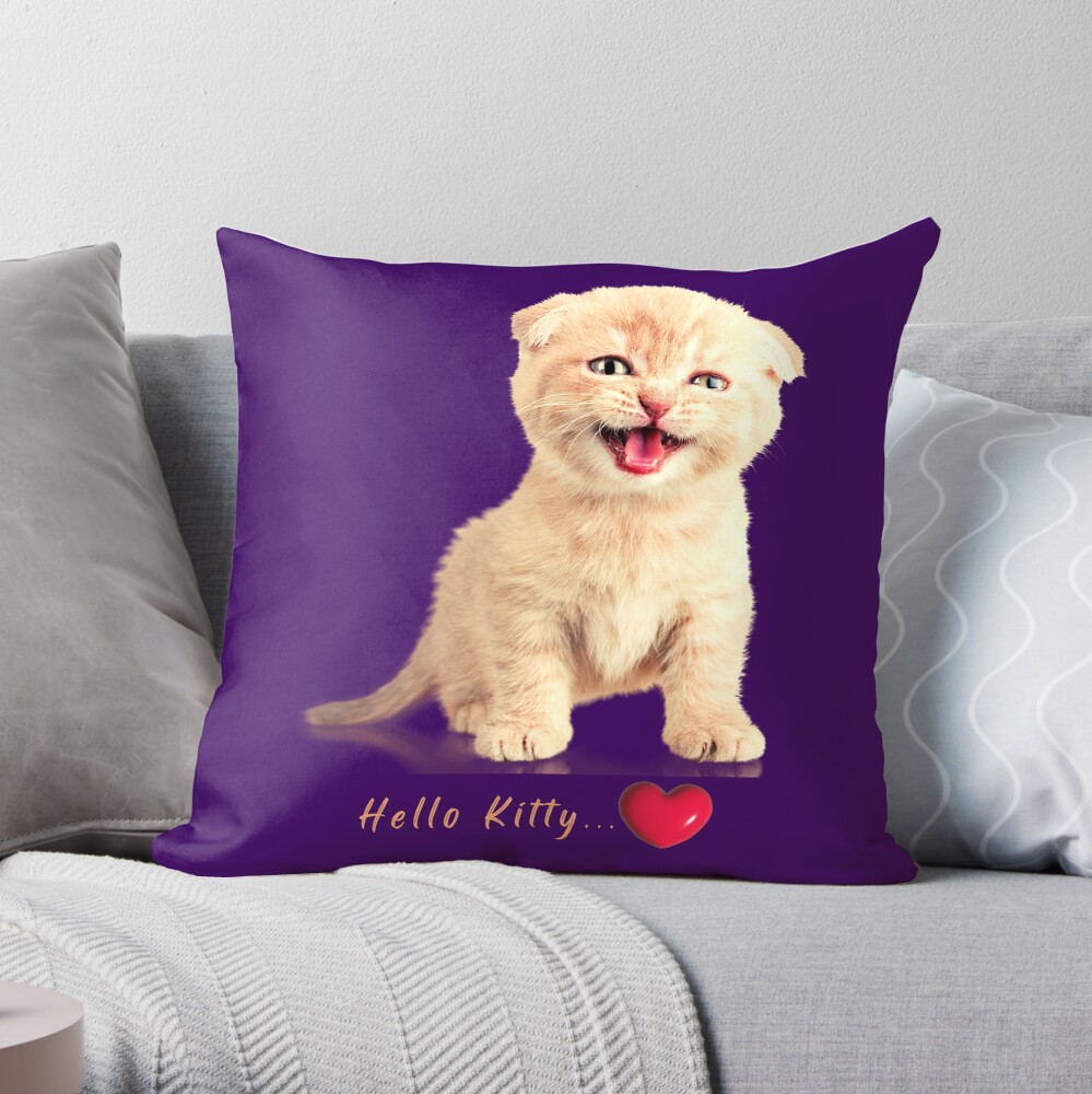 Hello kitty throw clearance pillow