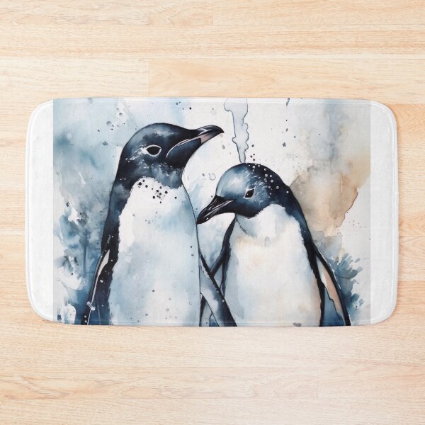 Item preview, Watercolor wash penguins ?  designed and sold by Matt's Artificial Nature.