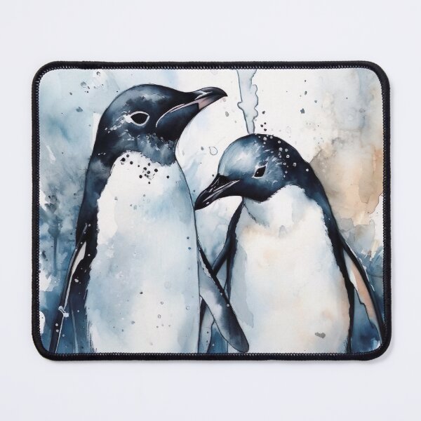 Item preview, Watercolor wash penguins ?  designed and sold by Matt's Artificial Nature.