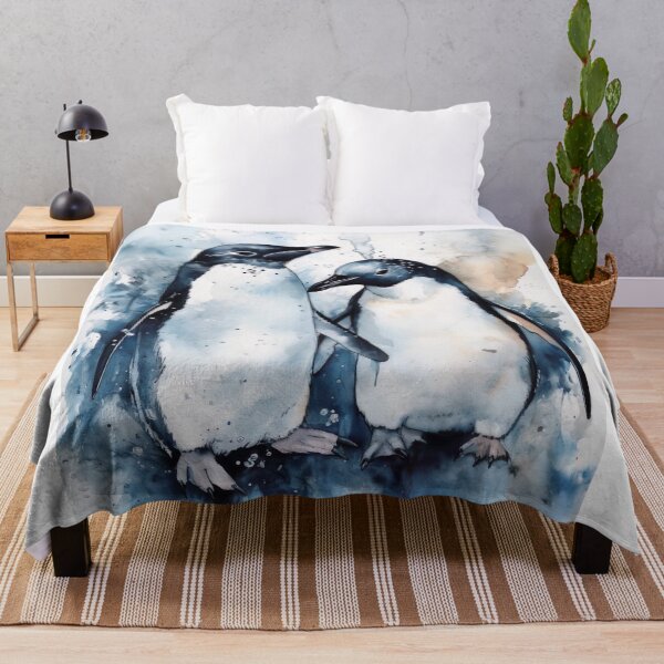 Item preview, Watercolor wash penguins ?  designed and sold by Matt's Artificial Nature.