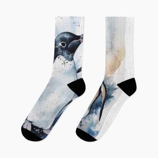 Item preview, Watercolor wash penguins ?  designed and sold by Matt's Artificial Nature.