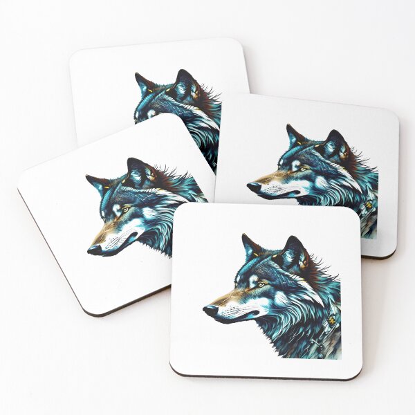 Item preview, Wolf Art With Watercolor designed and sold by ai2art.