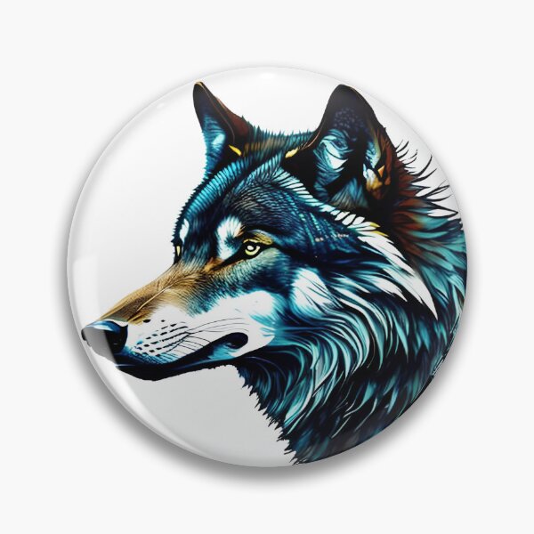 Item preview, Wolf Art With Watercolor designed and sold by ai2art.