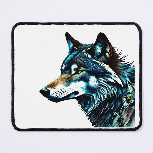 Item preview, Wolf Art With Watercolor designed and sold by ai2art.