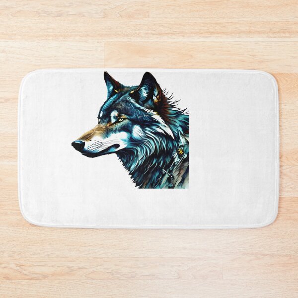 Item preview, Wolf Art With Watercolor designed and sold by ai2art.