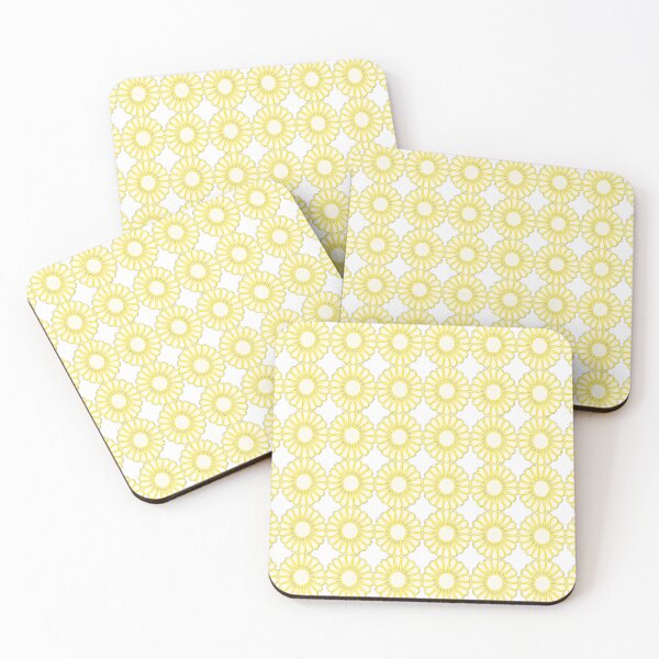 Item preview, Cream Canary And Light Yellow Floral Sunburst  designed and sold by burbankdesigns.