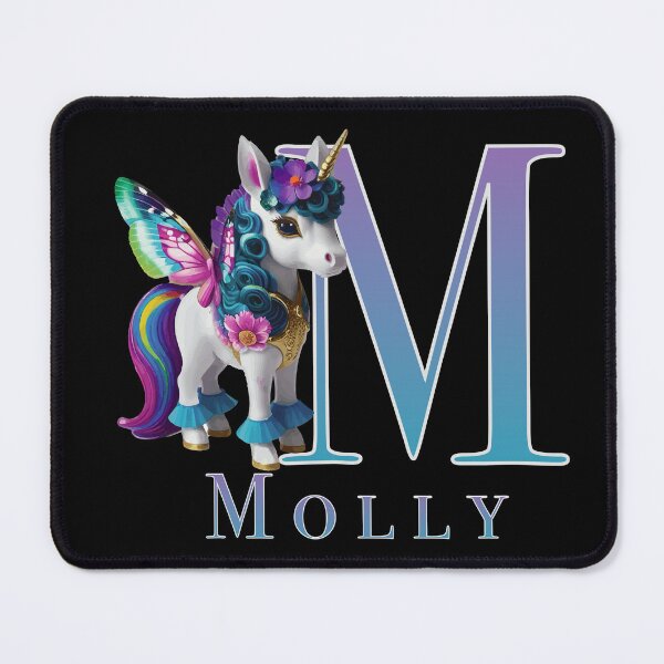Item preview, Molly name with a cute unicorn designed and sold by Lubellebubble20.
