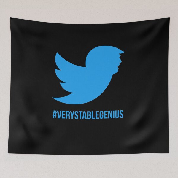 Item preview, VERY STABLE GENIUS TRUMP TWIT OF TWITTER - TRUMP TWEETS BLACK VERSION designed and sold by prezziefactory.