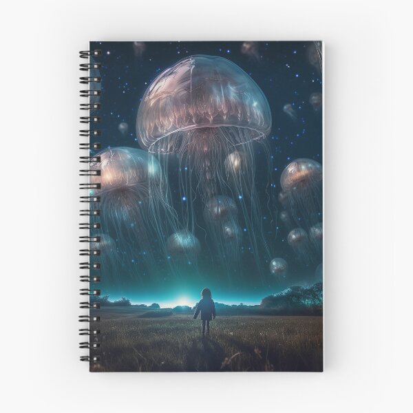 Item preview, Alien Jellyfish Swarm Over the Prairie designed and sold by Satorizations.