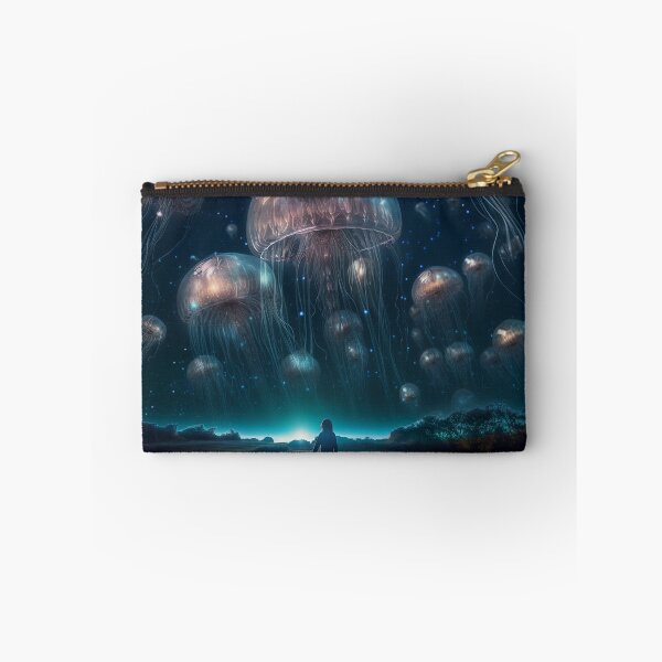 Item preview, Alien Jellyfish Swarm Over the Prairie designed and sold by Satorizations.