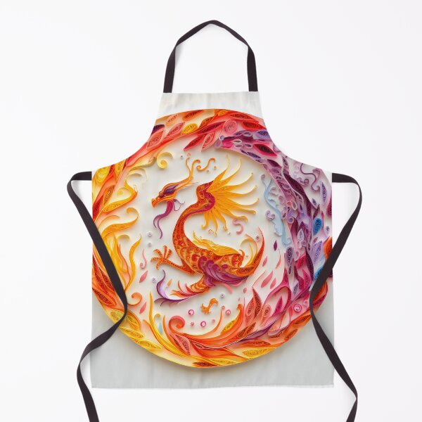 Item preview, Fire Dragon - Quilled Paper Artwork - AI Generated designed and sold by Quilluminations.