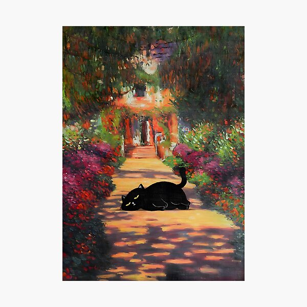 Item preview, Chat de jardin de Monet designed and sold by outdoorway.
