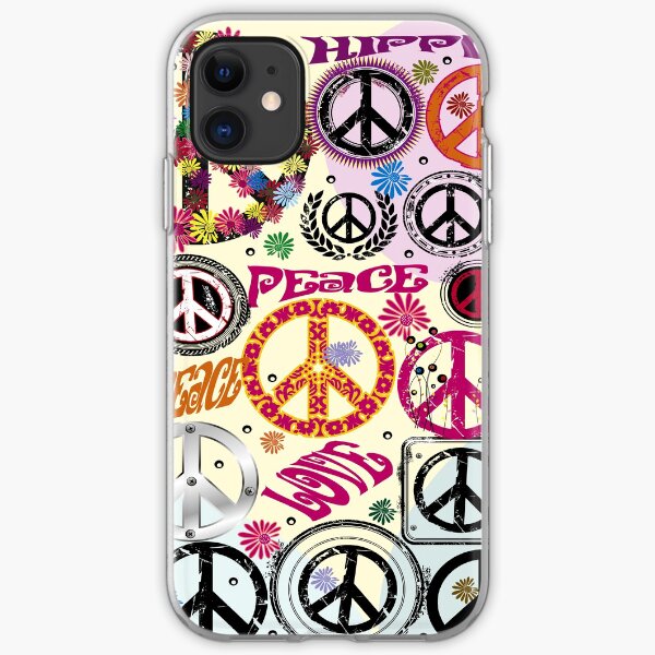 Flower Power Peace And Love Hippie iPhone Soft Case