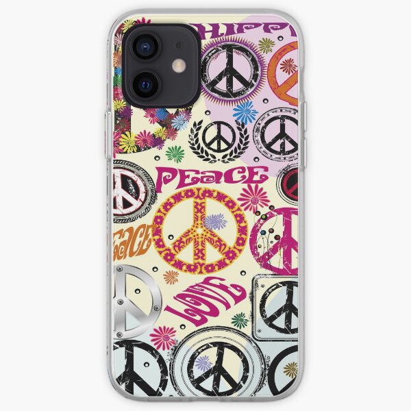 Flower Power Peace And Love Hippie iPhone Soft Case