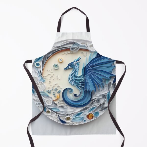 Item preview, Water Dragon - Quilled Paper Artwork - AI Generated designed and sold by Quilluminations.