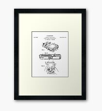 Gameboy Patent Drawing Blueprint Framed Print