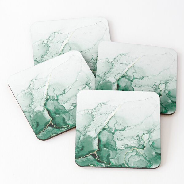 Item preview, Green and Gold Alcohol Ink Pattern designed and sold by Lady-Lilac.