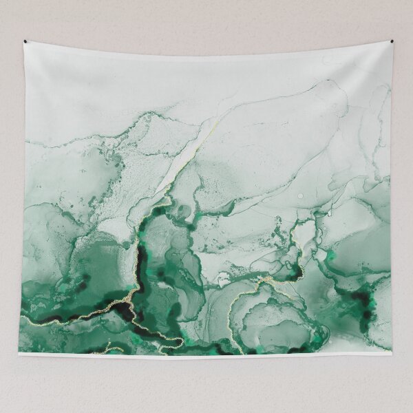 Item preview, Green and Gold Alcohol Ink Pattern designed and sold by Lady-Lilac.