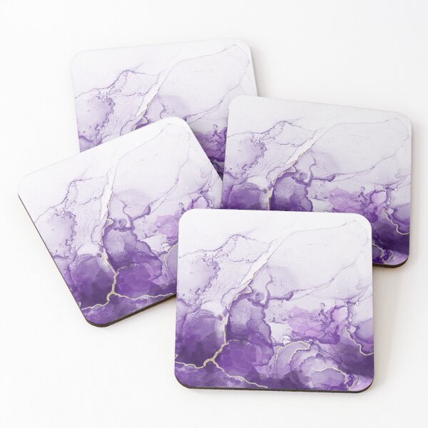 Item preview, Purple and Gold Alcohol Ink Pattern designed and sold by Lady-Lilac.