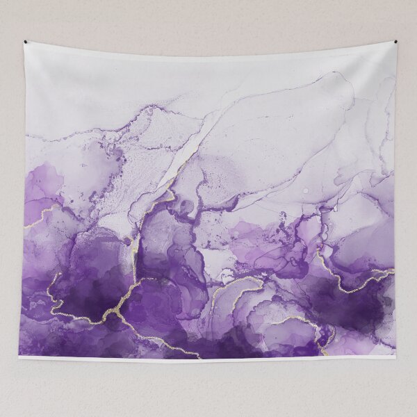 Item preview, Purple and Gold Alcohol Ink Pattern designed and sold by Lady-Lilac.