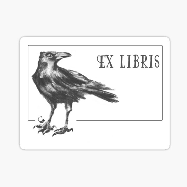 Rabe (ExLibris) (Kohle / Charcoal Animals) Sticker