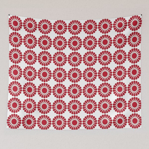 Item preview, Dark Red Abstract Sunburst Flower Blossoms designed and sold by burbankdesigns.