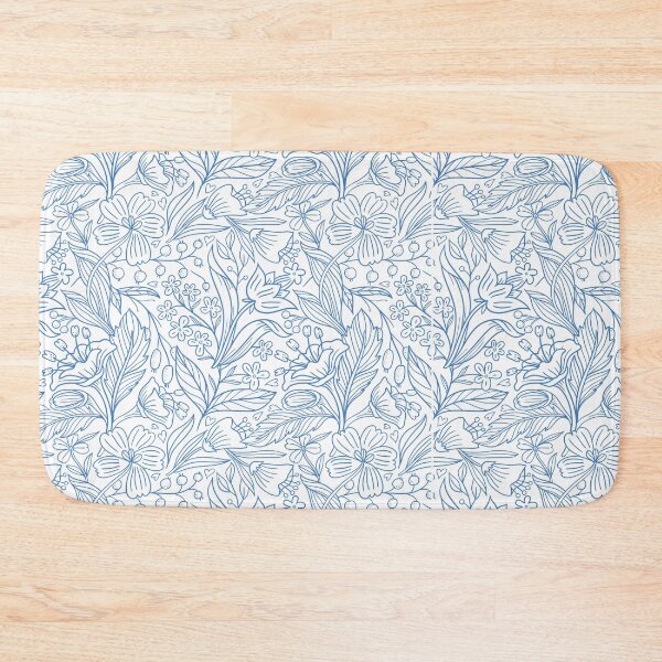 Item preview, blue floral pattern  designed and sold by stupidpotato1.