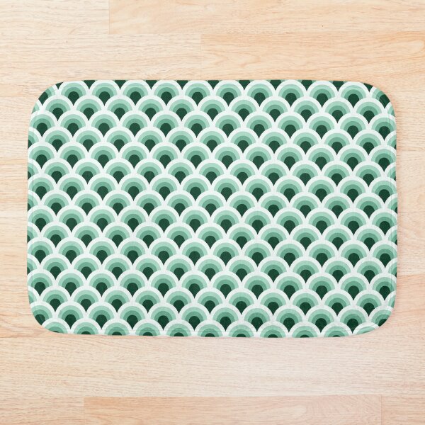 Item preview, Green and White Korean wave pattern designed and sold by SOFIE in SEOUL.