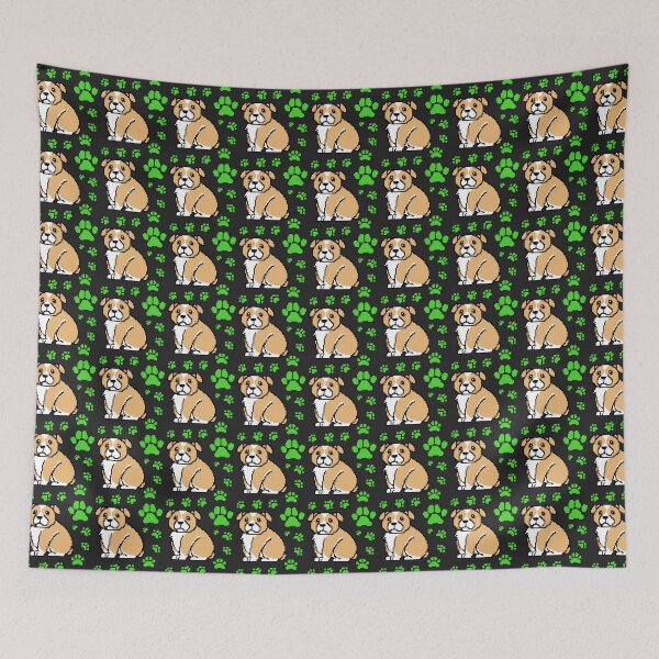 Item preview, cute doggo patterns green on black designed and sold by Chaoticzarts.