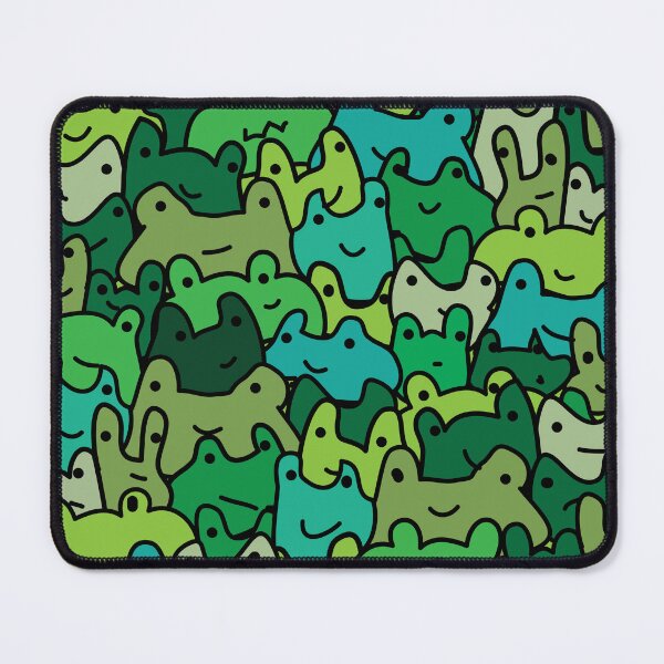Item preview, Frog pattern in cute green gradient designed and sold by fluffyfamcraft.