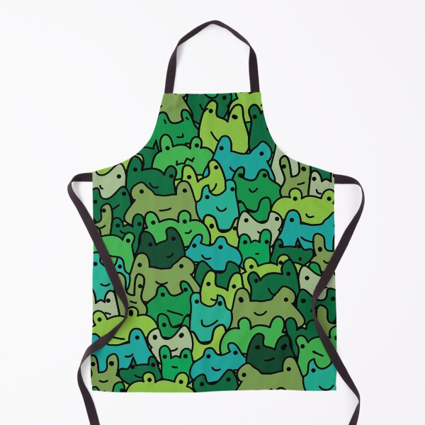 Item preview, Frog pattern in cute green gradient designed and sold by fluffyfamcraft.